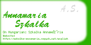 annamaria szkalka business card